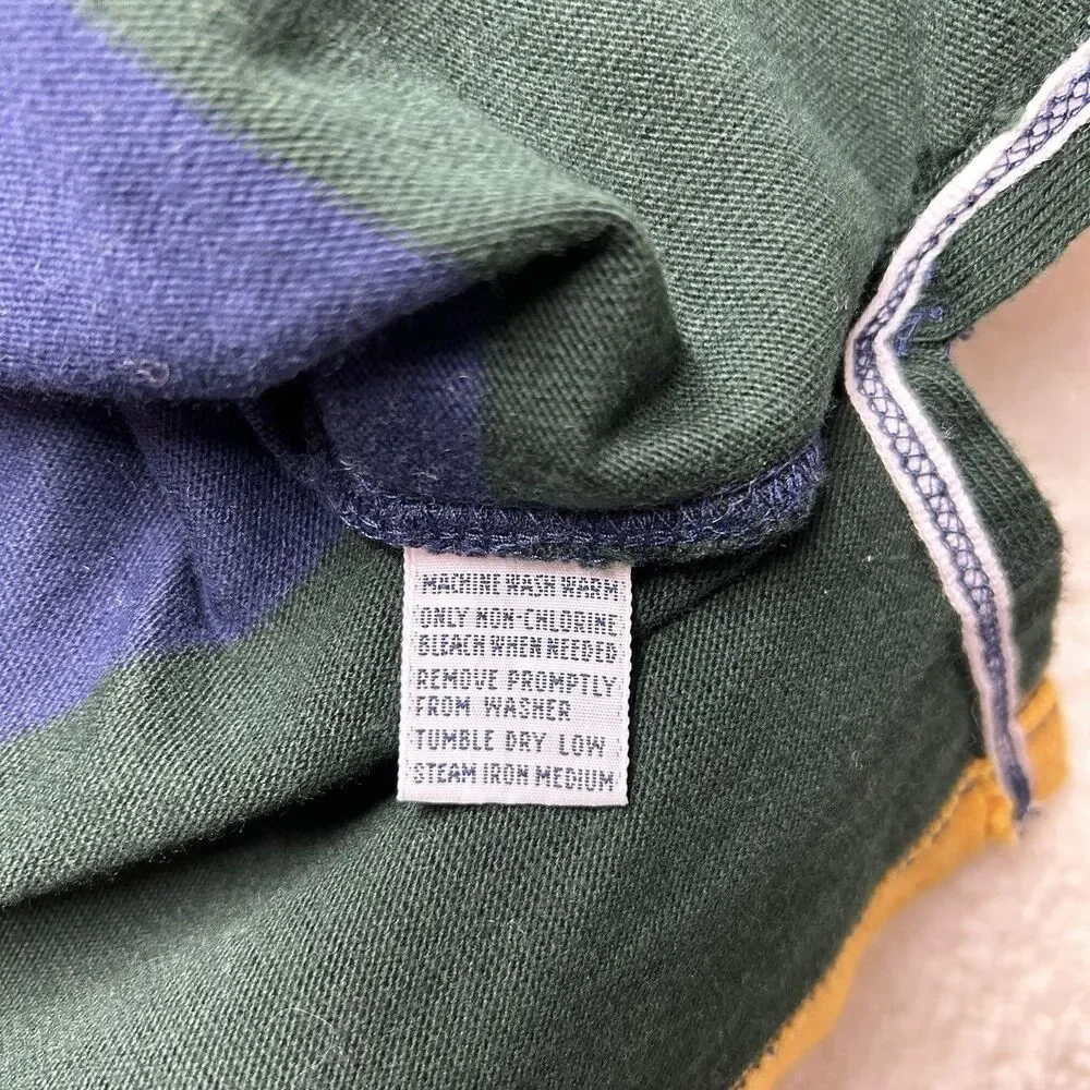 Vintage Polo Ralph Lauren Sweatshirt Men's Size M Color Block Crest Striped Logo